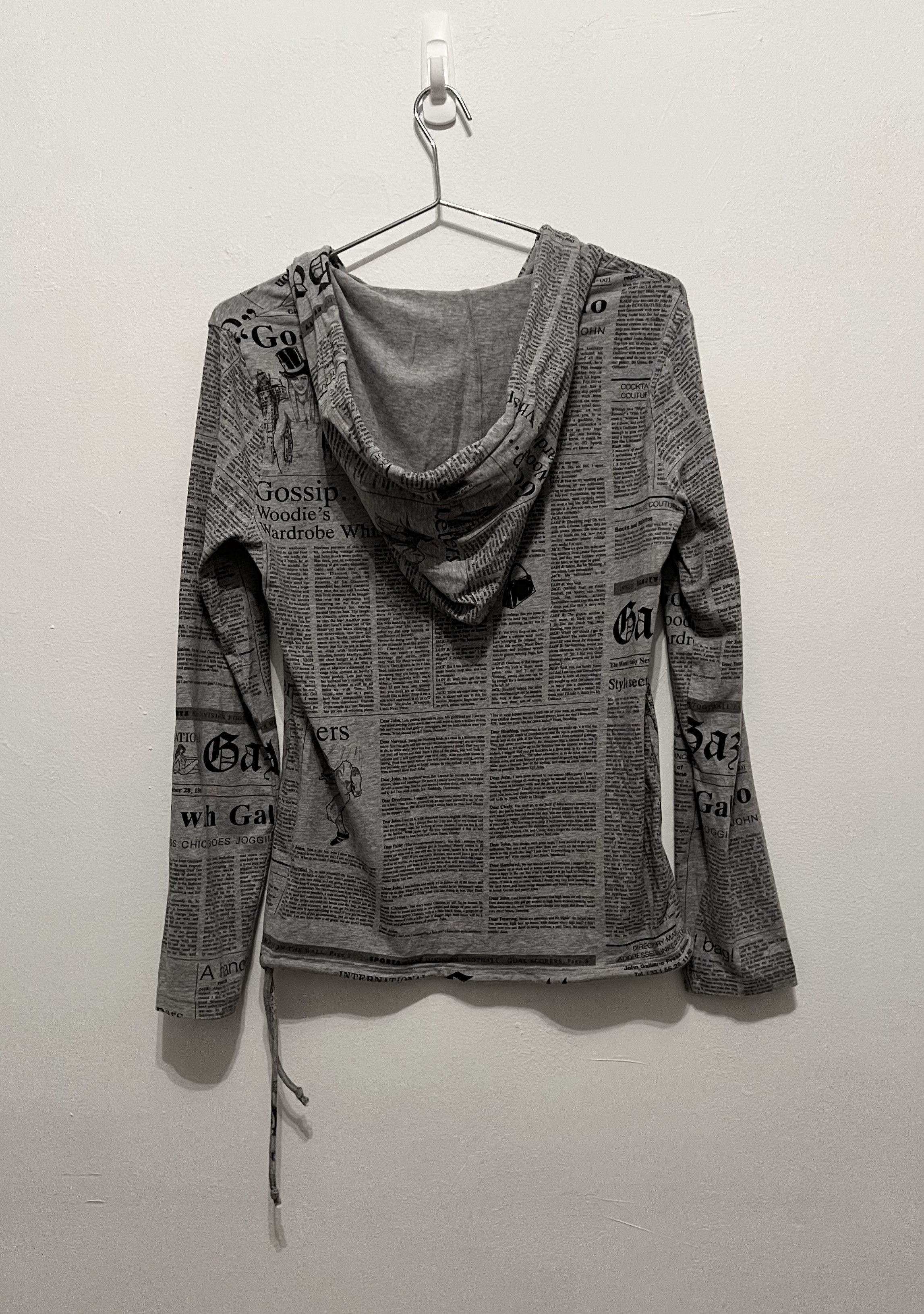 John Galliano John Galliano Newsprint graphic hoodie Size US S / EU 44-46 / 1 - 2 Thumbnail