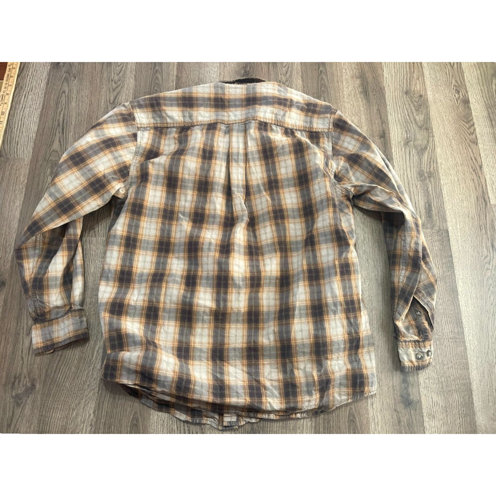 Carhartt Carhartt Shirt Mens Size Medium Brown Orange Plaid Button Up Long Sleeve Size US M / EU 48-50 / 2 - 3 Thumbnail
