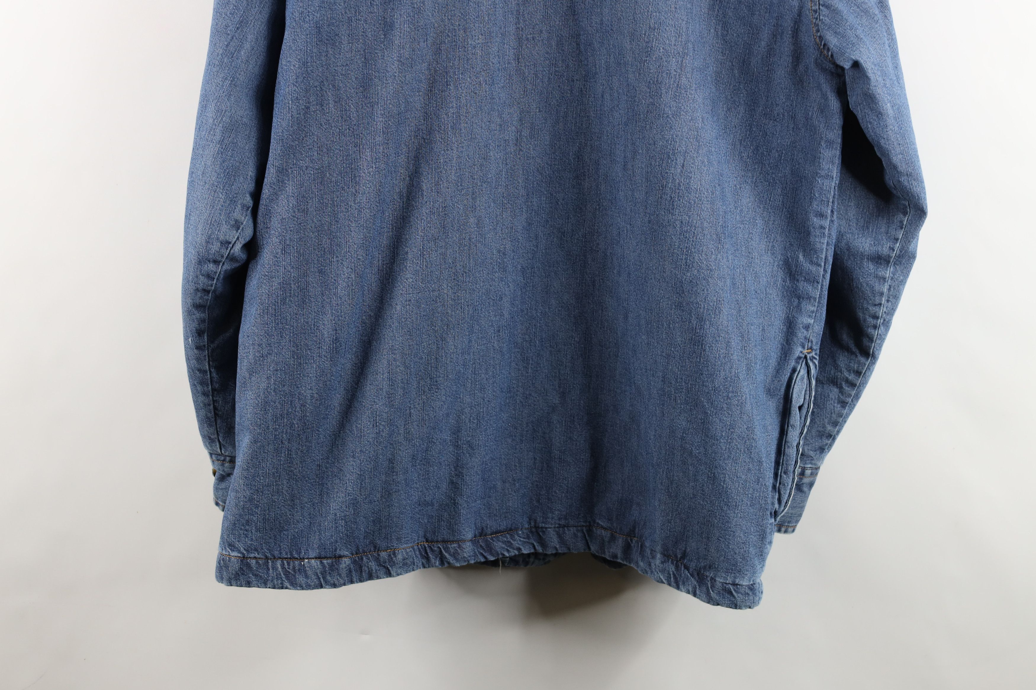 Vintage Vintage Streetwear Denim Jean Hooded Shirt Jacket Jac Shirt Size US L / EU 52-54 / 3 - 14 Thumbnail