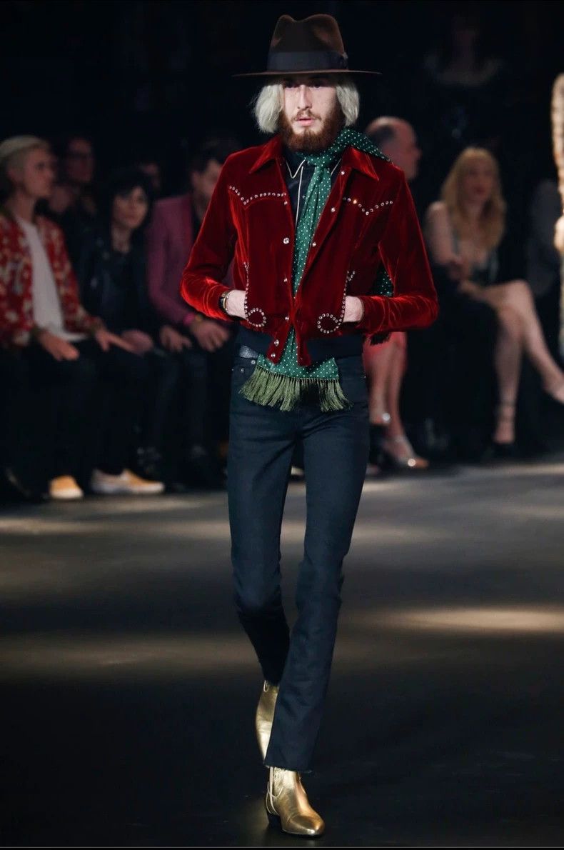 Saint Laurent Paris saint Laurent paris2016 FW Wine Red Velvet Note Jacket 250 Size US M / EU 48-50 / 2 - 8 Thumbnail