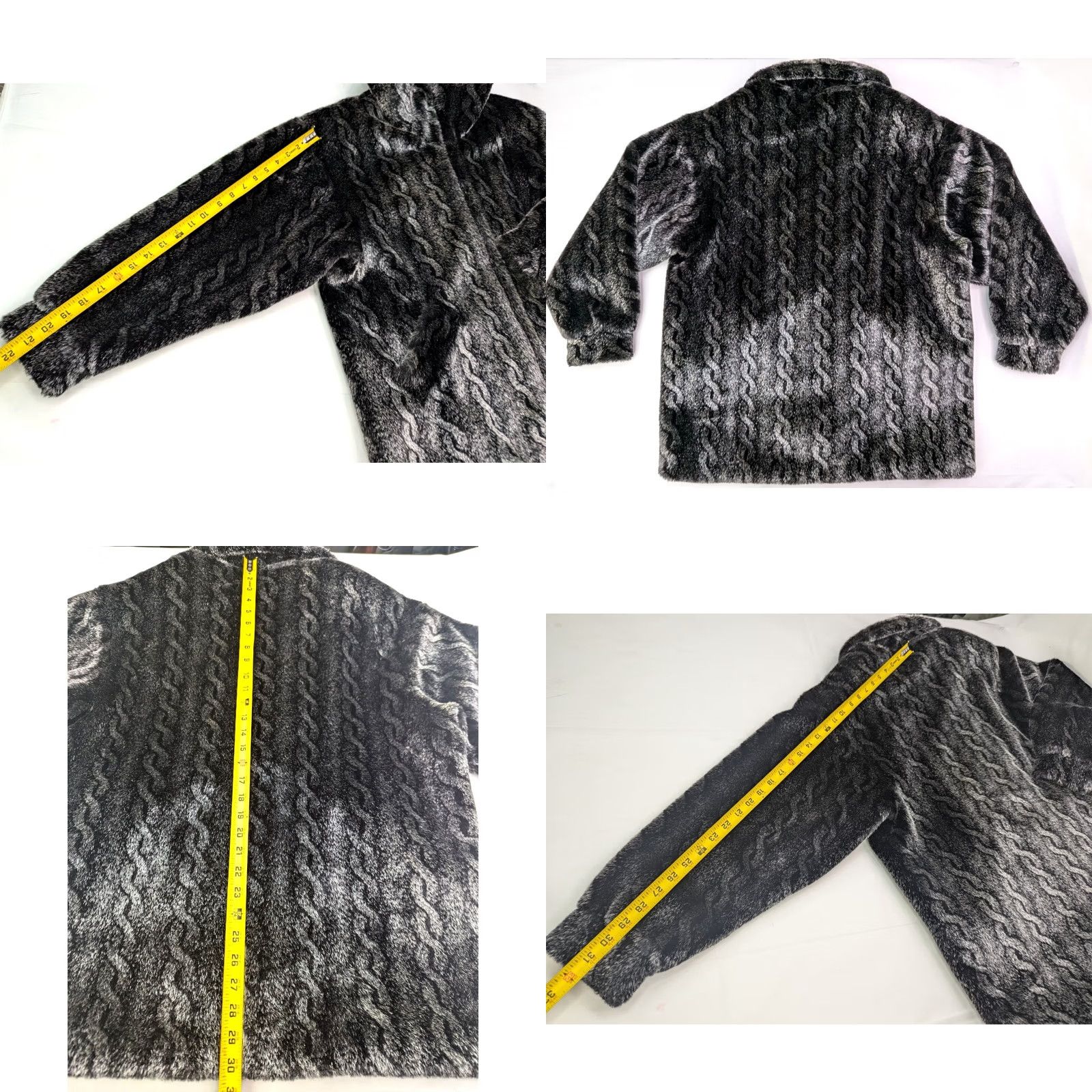 Vintage VINTAGE Olympia Black Faux Fur Insulated Coat Womens M USA Made Overcoat Indoor Outdoor Casual Formal Party/Cocktail Jacket/Coat Medium M Size M / US 6-8 / IT 42-44 - 8 Thumbnail