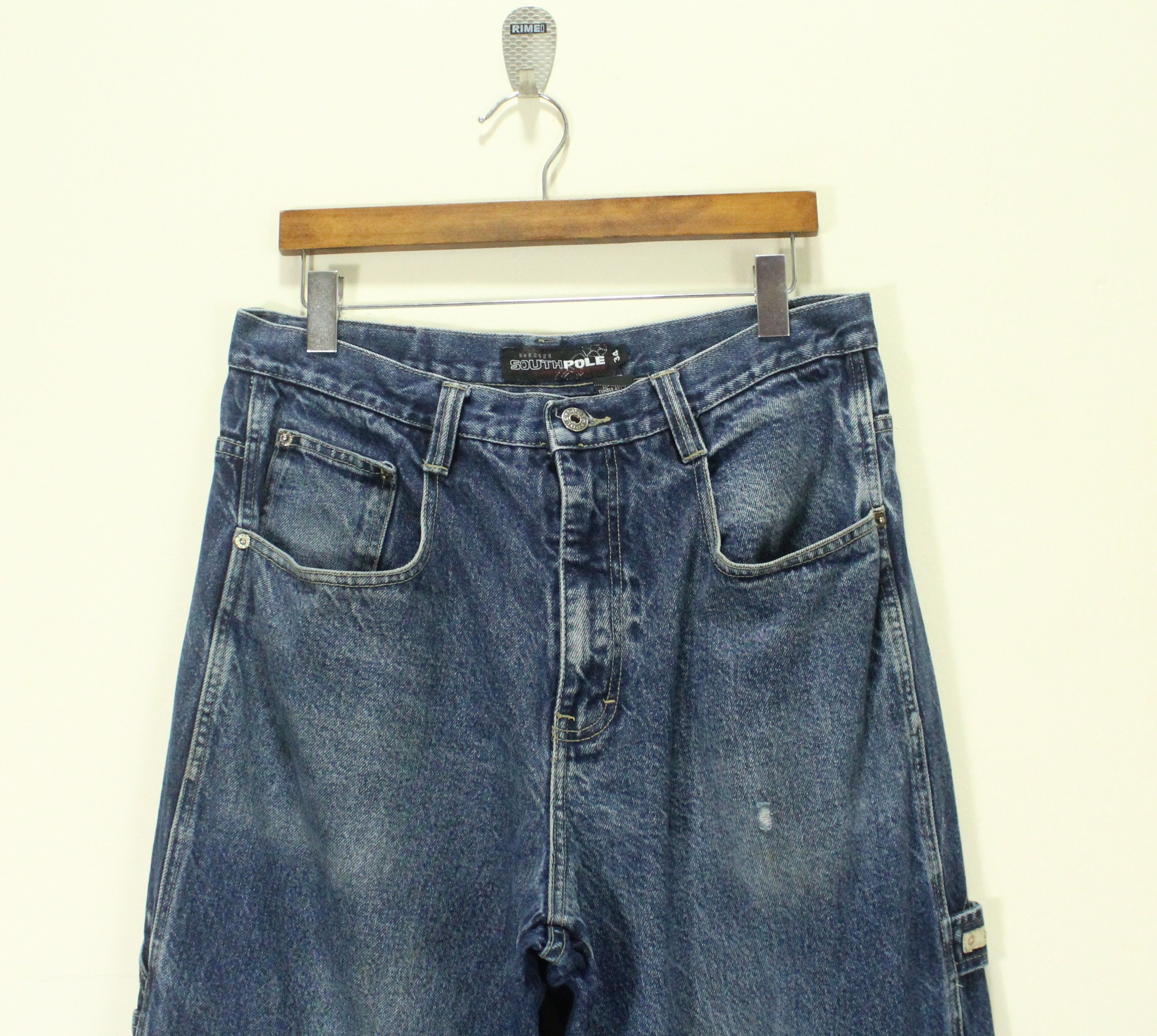 Southpole SOUTHPOLE Denim Vintage Embroidered Logo JNCO Carhartt Size US 34 / EU 50 - 10 Thumbnail