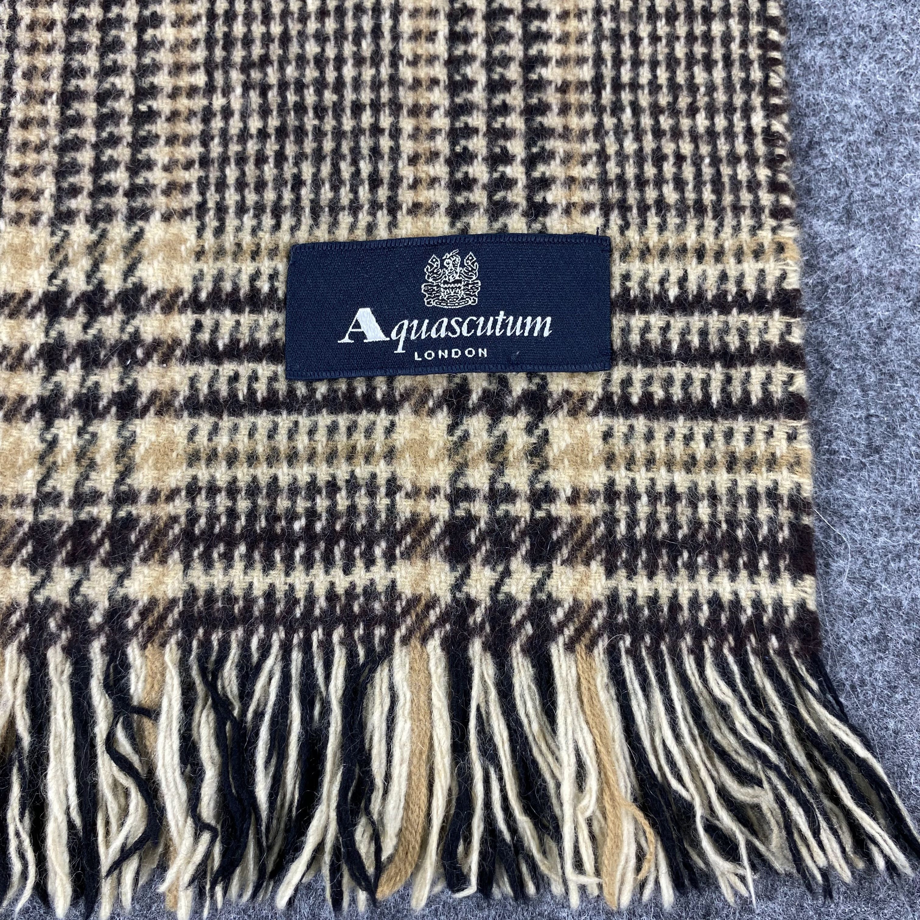 Aquascutum × Vintage GF10170 Aquascutum Scarf Neck Wear Muffler Nova Check Size ONE SIZE - 2 Thumbnail