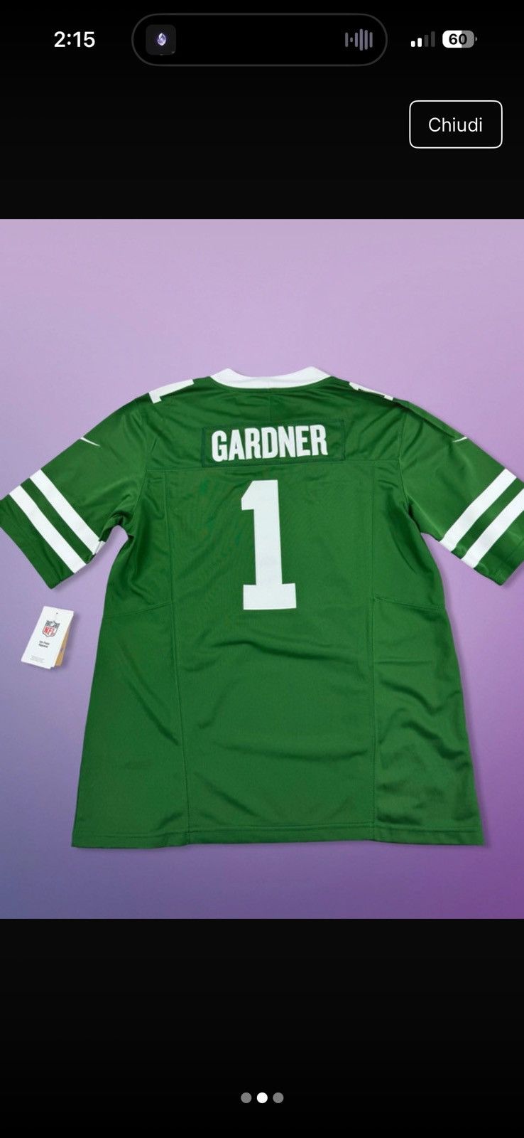 NFL Jersey New York Jets Suace Gardner #1 Size US M / EU 48-50 / 2 - 2 Thumbnail