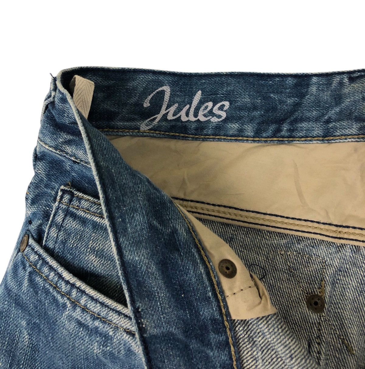 Japanese Brand Jules Stone Washed Denim Jeans Size US 32 / EU 48 - 10 Thumbnail