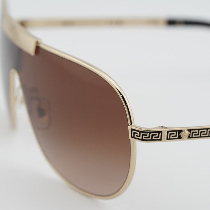 Versace Versace VE2293 1252/13 Square Sunglasses - Gold Frame, Brown Size ONE SIZE - 8 Thumbnail
