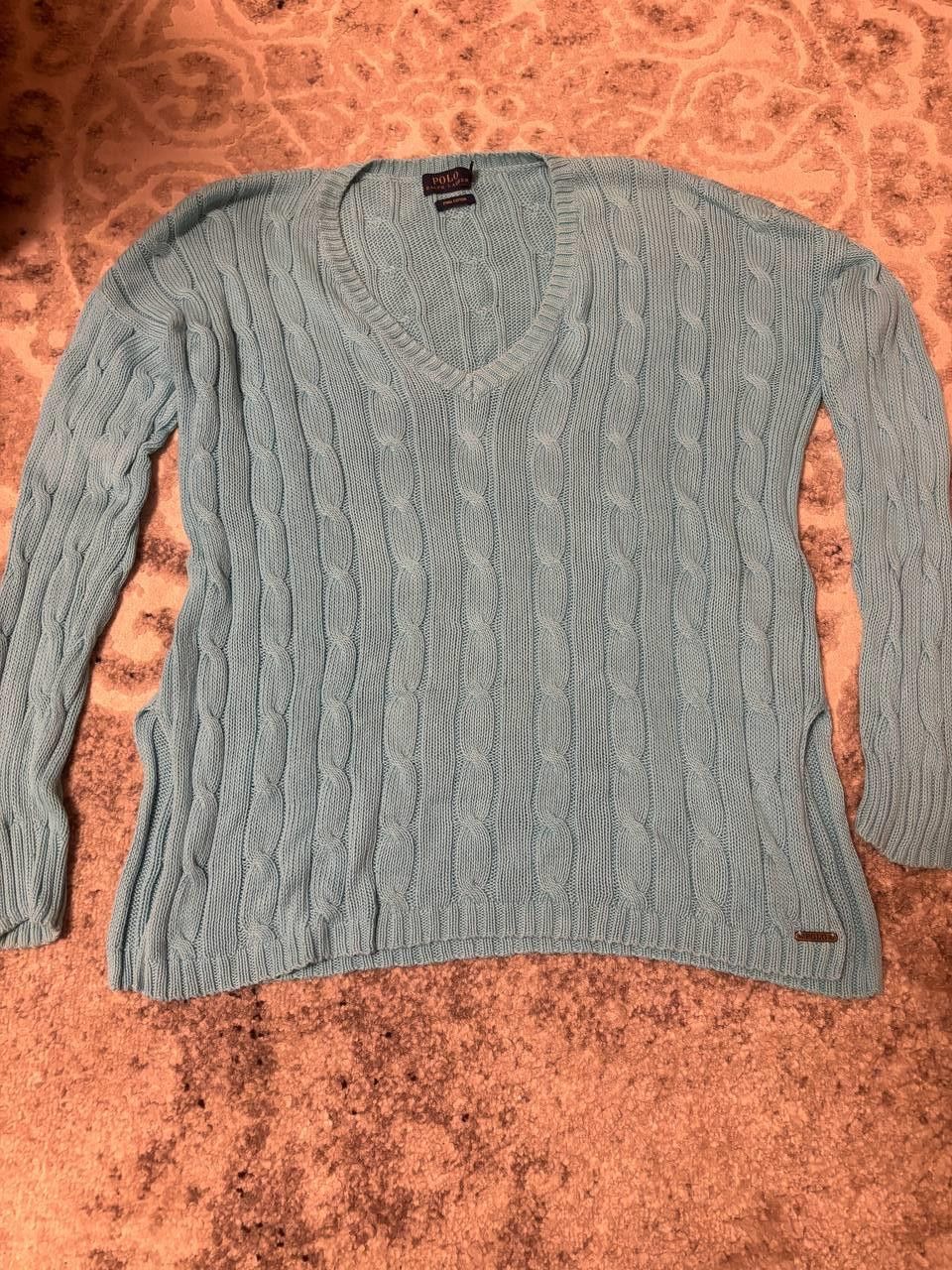 Polo Ralph Lauren Polo Ralph Lauren Women's sweater turquoise, chunky knit Size XS / US 0-2 / IT 36-38 - 12 Thumbnail