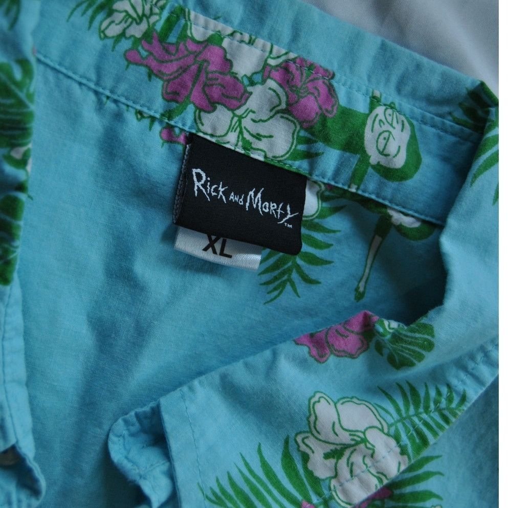 Other Rick & Morty Hawaiian Button Down Shirt XL Size US XL / EU 56 / 4 - 4 Thumbnail