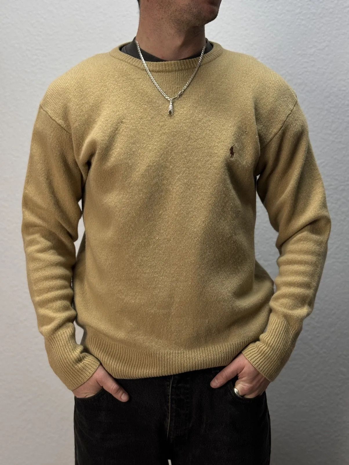 Polo Ralph Lauren FADED Polo Ralph Lauren Cable Knit cottone sweater Size US M / EU 48-50 / 2 - 2 Thumbnail