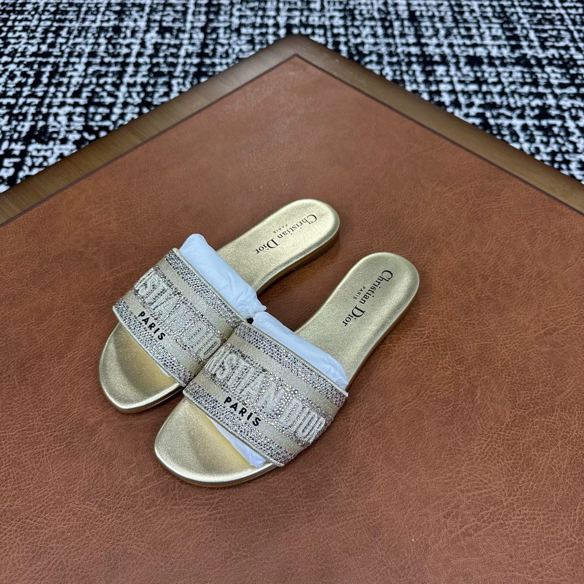 Dior Dior Gold Sandals it_36 Women Size US 6 / IT 36 - 1 Thumbnail
