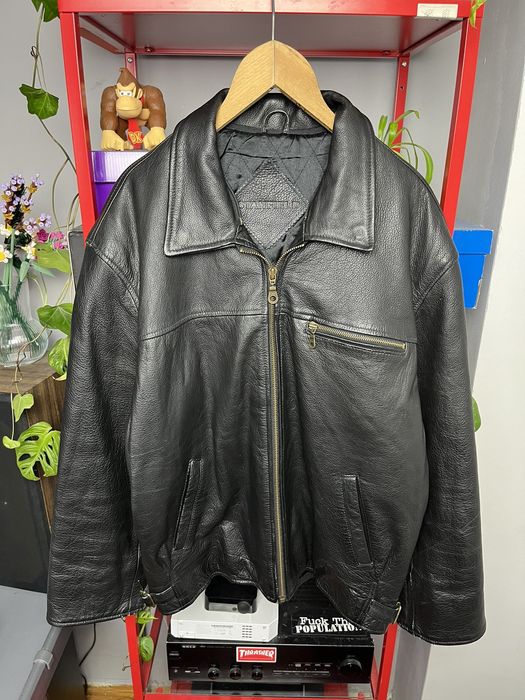 Vintage Vintage 90s Stanfield insulated worker style leather jacket ...