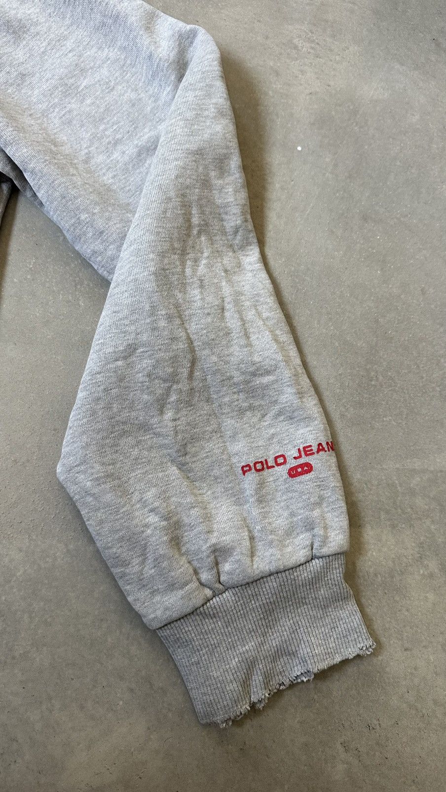 Polo Ralph Lauren VINTAGE POLO JEANS CO RALPH LAUREN DISTRESSED SWEATSHIRT Size US L / EU 52-54 / 3 - 6 Thumbnail