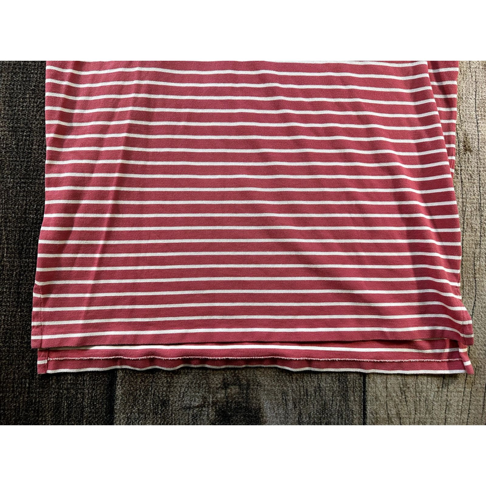 Polo Ralph Lauren Polo Ralph Lauren Pink White Striped Cotton Polo Shirt XXL Size US XXL / EU 58 / 5 - 4 Thumbnail