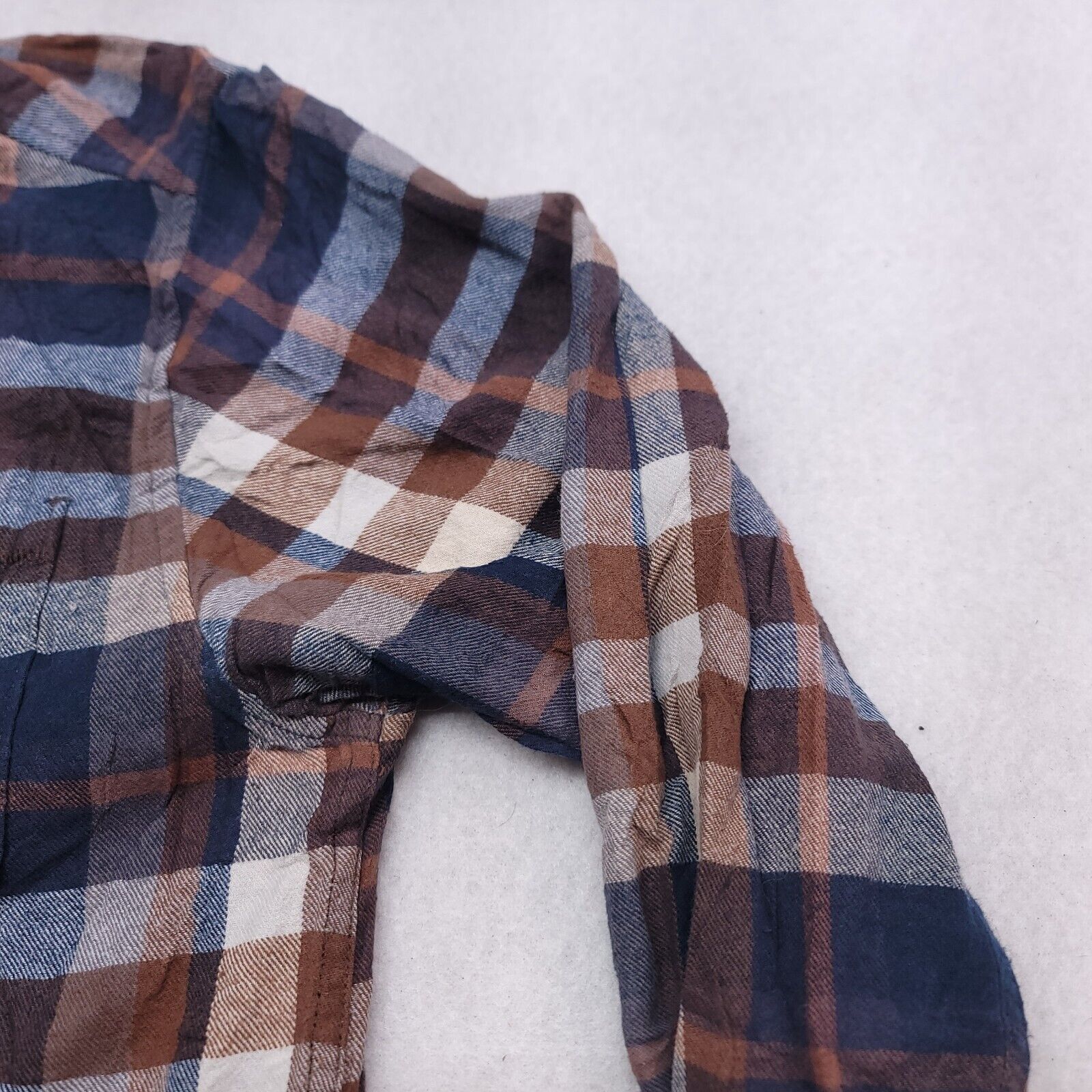 North River Outfitters North River Madras Flannel Shirt Mens Size Medium M Blue Size US M / EU 48-50 / 2 - 5 Thumbnail