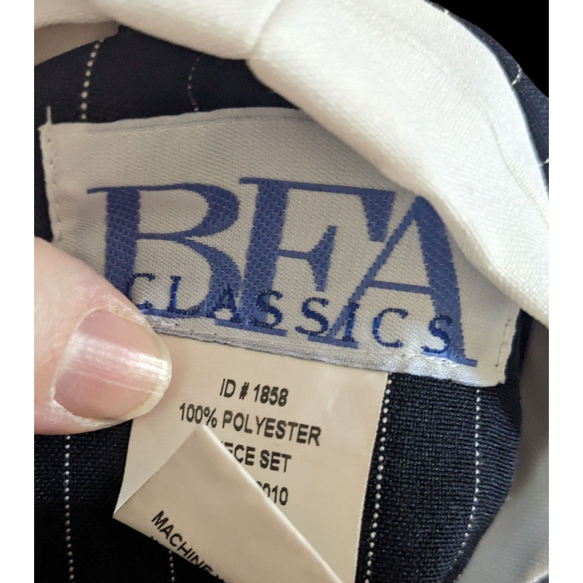 Other Vintage BFA Classics Pinstripe Blazer With Faux Undershirt C Size L / US 10 / IT 46 - 4 Thumbnail