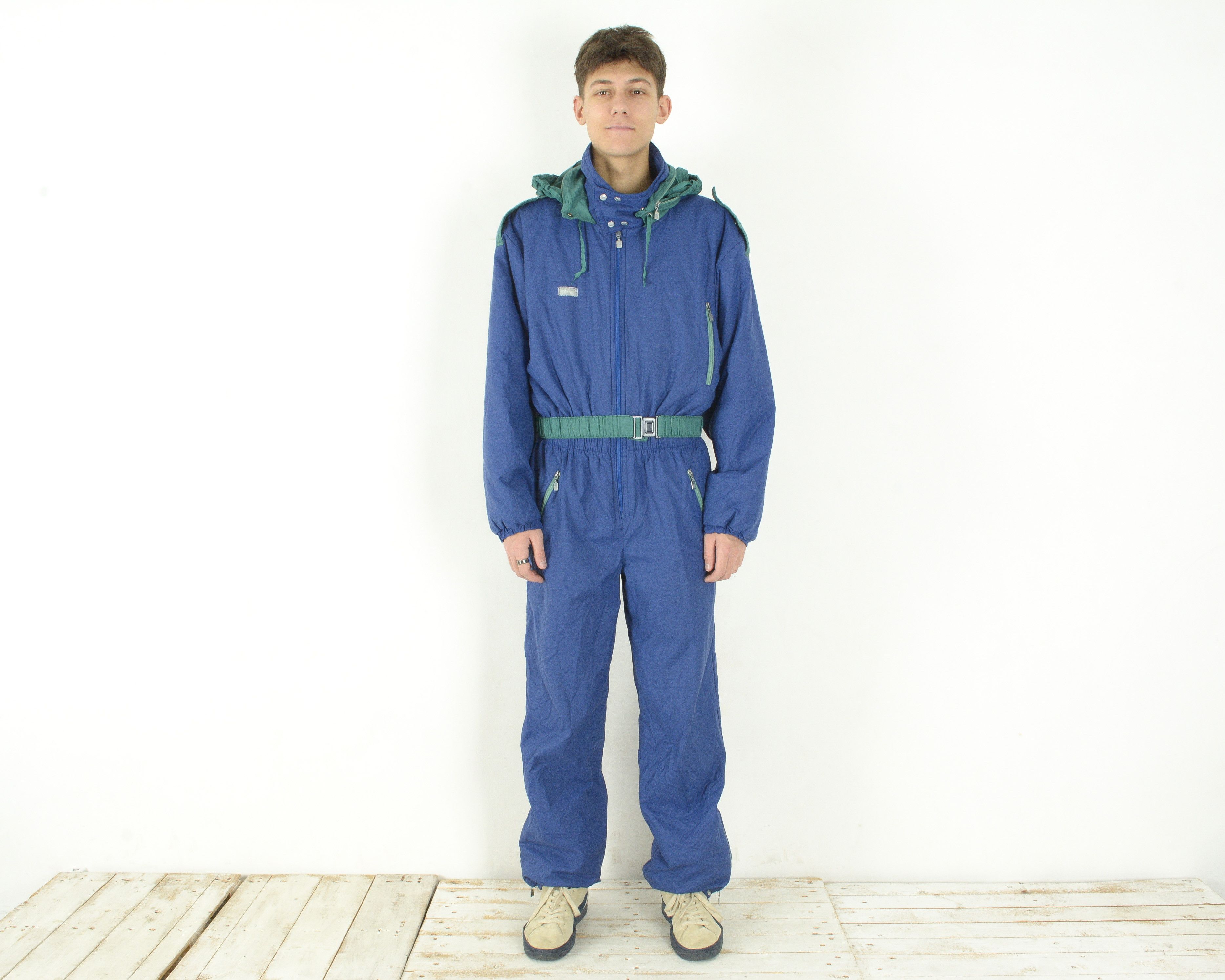 Vintage SKILA Mens L Insulated Snowsuit Jumpsuit EU 52 Padded Blue Size US 36 / EU 52 - 1 Thumbnail