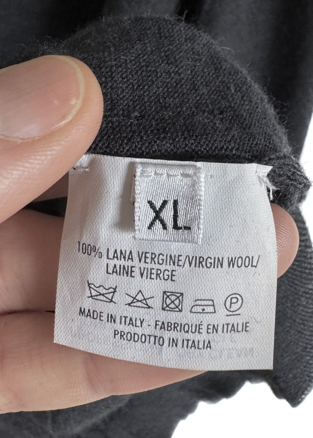 Yves Saint Laurent Yves Saint-Laurent Charcoal V-neck Wool Sweater Size US XL / EU 56 / 4 - 7 Thumbnail
