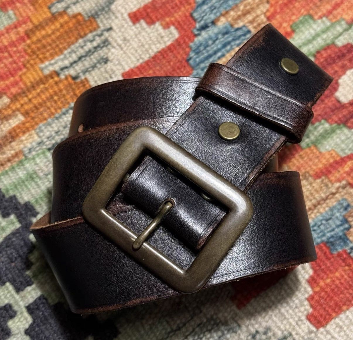 RRL Ralph Lauren RRL by Ralph Lauren Leather Belt K22 Size ONE SIZE - 1 Thumbnail