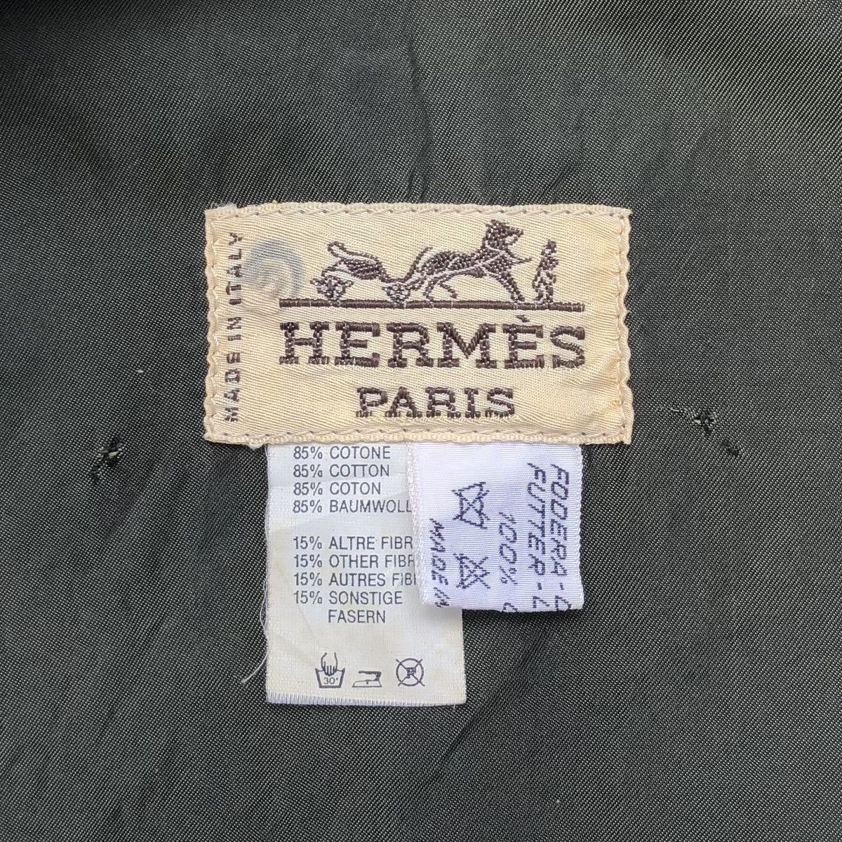 Hermes Vintage Hermes Paris Cotton Outer Shell Trench Coat Size US XL / EU 56 / 4 - 18 Thumbnail