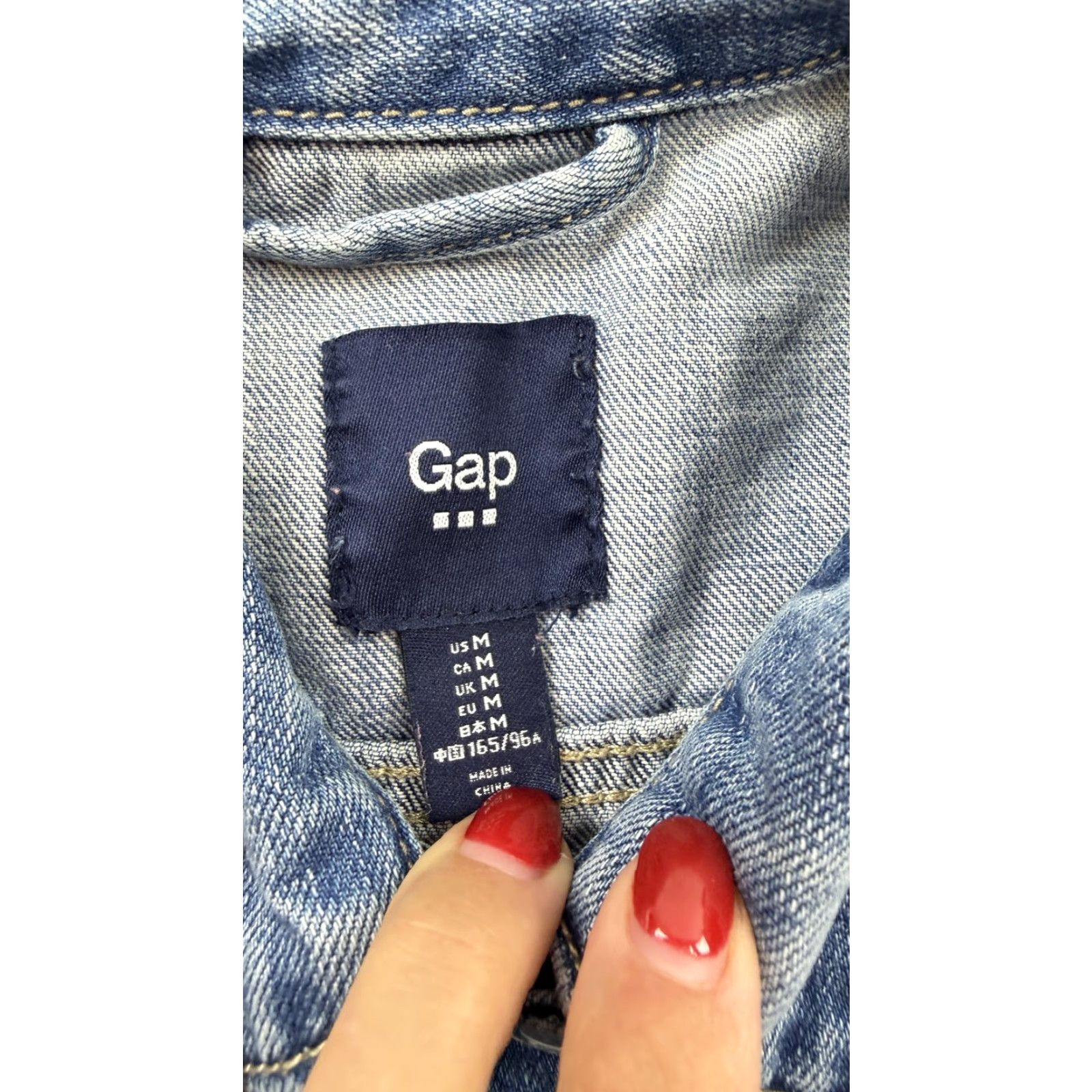 Gap Gap Denim Jacket Womens Medium Blue Trucker Button Front Pockets Casual Cotton Size M / US 6-8 / IT 42-44 - 5 Thumbnail