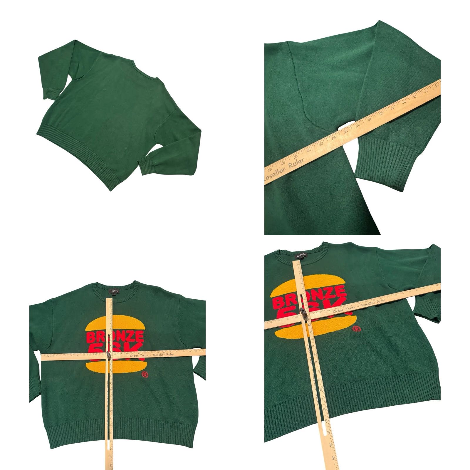 Bronze 56k Bronze 56k Knit Crewneck Jumper Sweater Skateboarding Green Ribbed Graphic Large Knit Crewneck Men Regular L Blue Size US L / EU 52-54 / 3 - 9 Thumbnail
