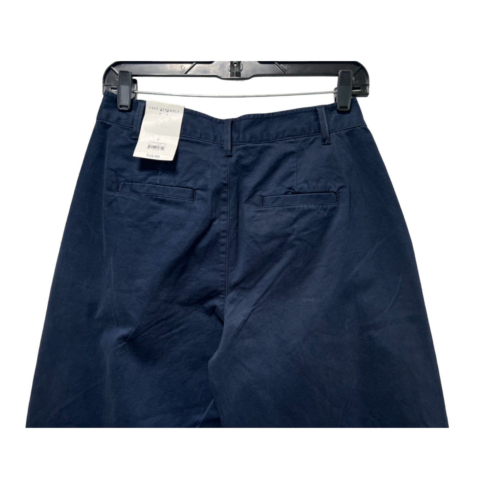 Other Free Assembly - Women's Wide Leg Chino Pants - Blue - 2 Size 26" / US 2 / IT 38 - 17 Thumbnail