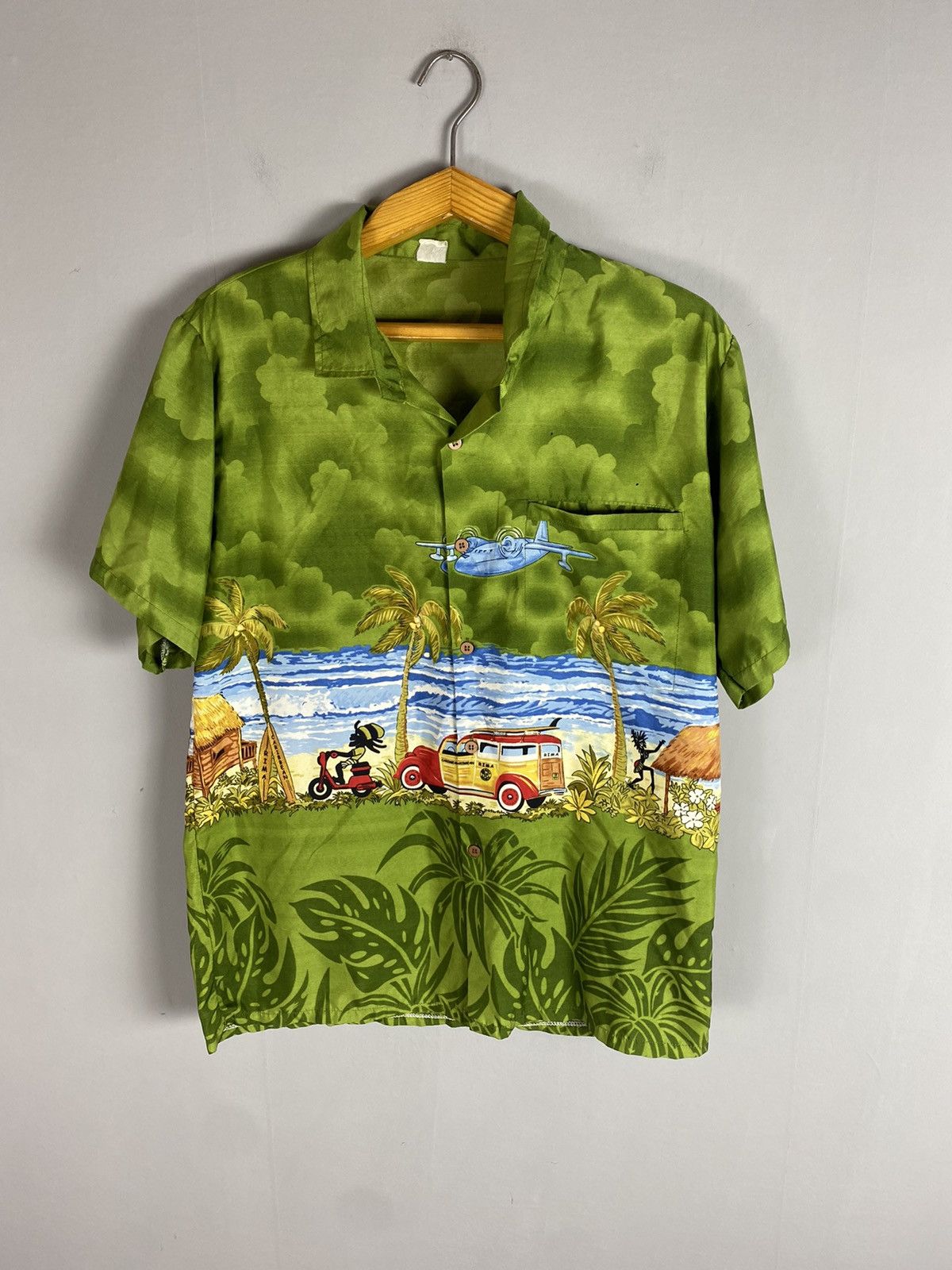 Vintage Vintage mens crazy Hawaiian shirt Size US L / EU 52-54 / 3 - 1 Thumbnail