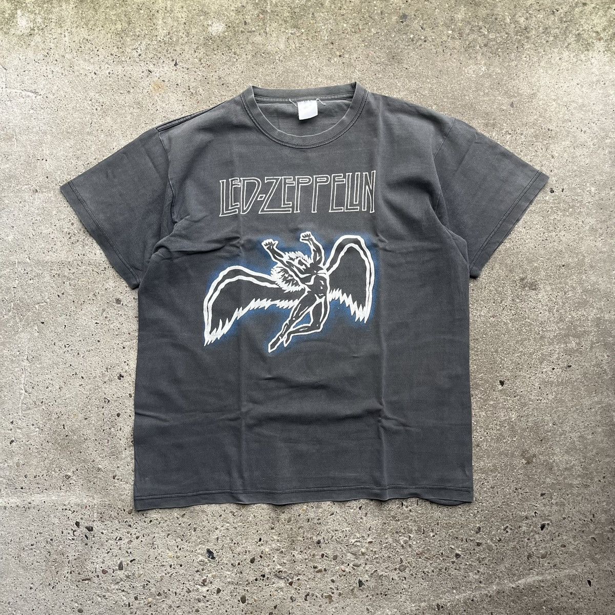 Band Tees × Led Zeppelin × Vintage Vintage 2000s LED ZEPPELIN SWAN SONG ANGEL BAND TEE Size US L / EU 52-54 / 3 - 1 Thumbnail