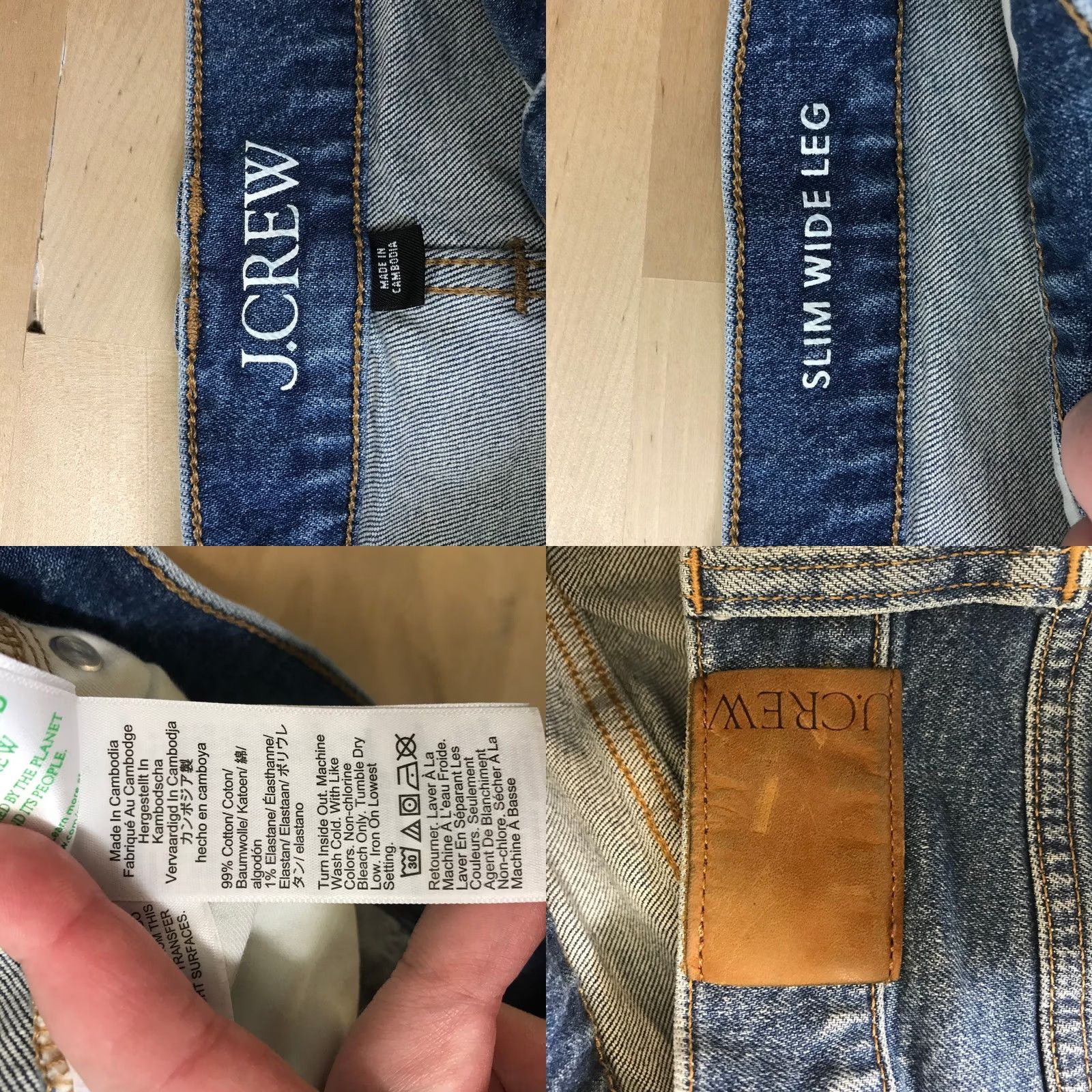 J.Crew J.Crew Petite Wide-Leg Jeans Medium Wash Raw Hem High Rise 30P Jeans Women 30P Denim Wide-Leg Calf-Cropped Vintage No Size 30" / US 8 / IT 44 - 8 Thumbnail