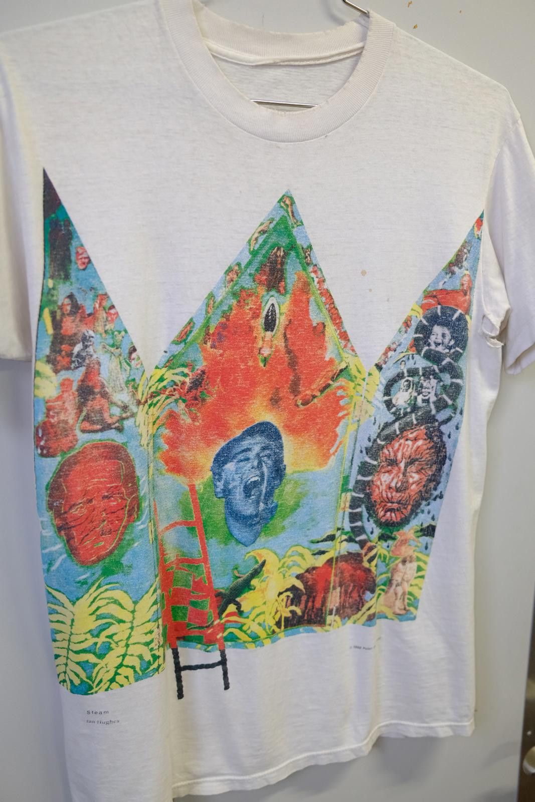 Unknown London 92' Peter Gabriel Steam Ian Hughes Art T-Shirt Size M / US 6-8 / IT 42-44 - 3 Thumbnail