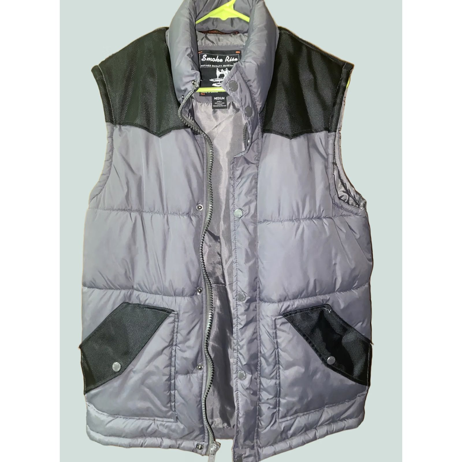 Vintage VINTAGE Gray Medium Grays Smoke rise vest Puffer Jacket Nylon Men M Classic Look Vest Mens Size US M / EU 48-50 / 2 - 1 Thumbnail