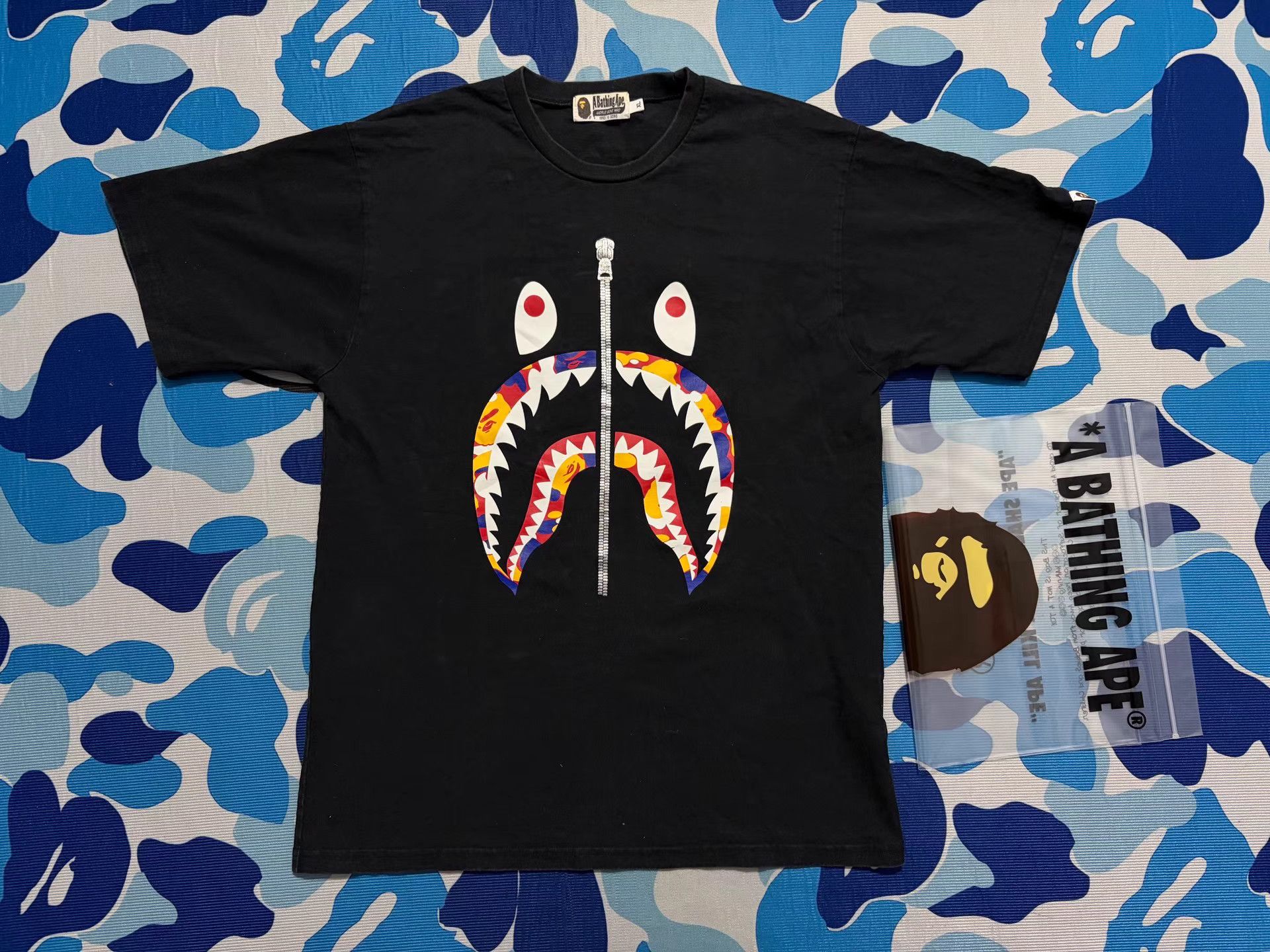 Bape Bape Shark Short Sleeve Tee Size US XL / EU 56 / 4 - 1 Thumbnail