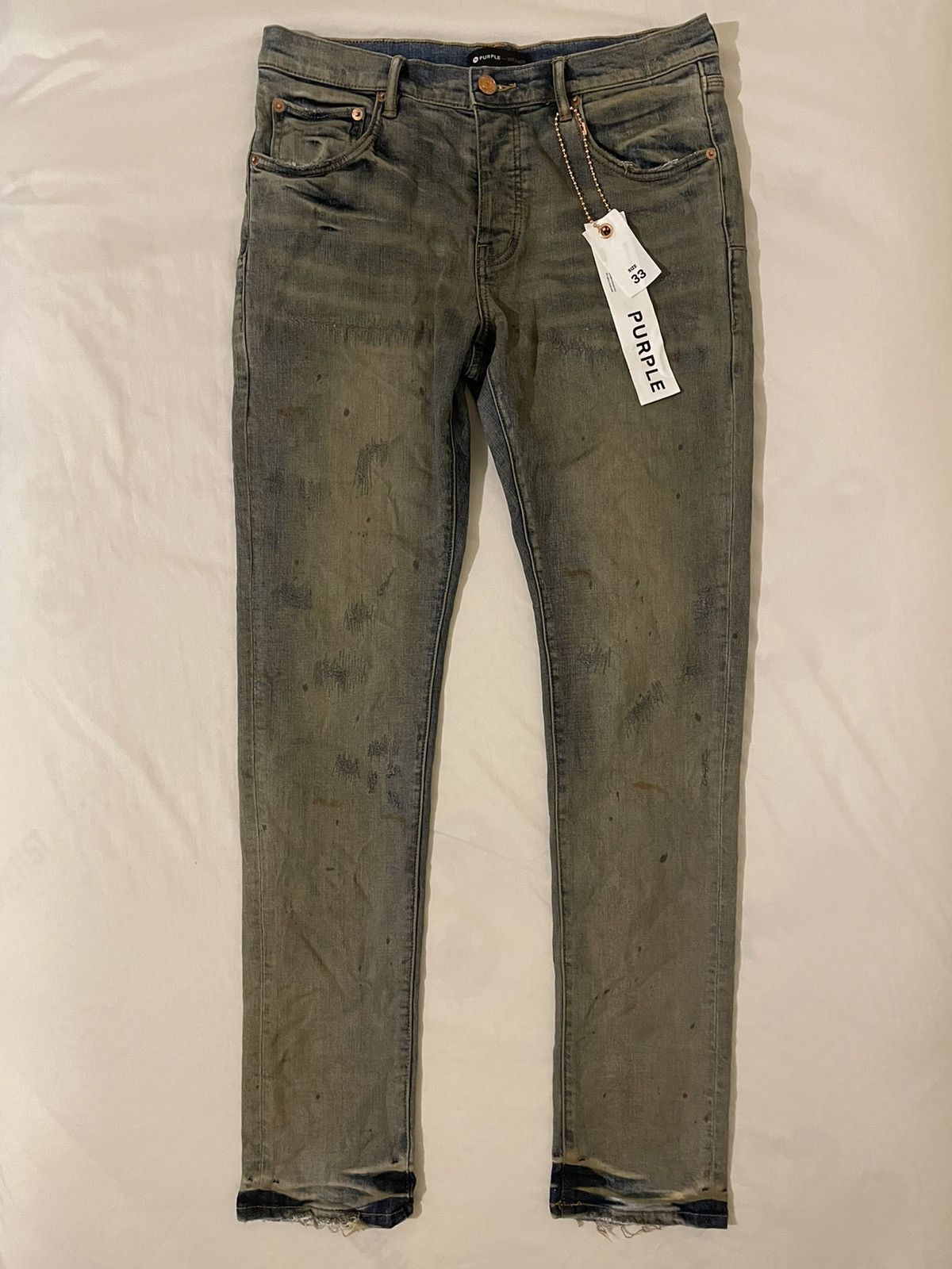 Image of Purple Brand P001 Indigo Oil Repair Size 33, Men's