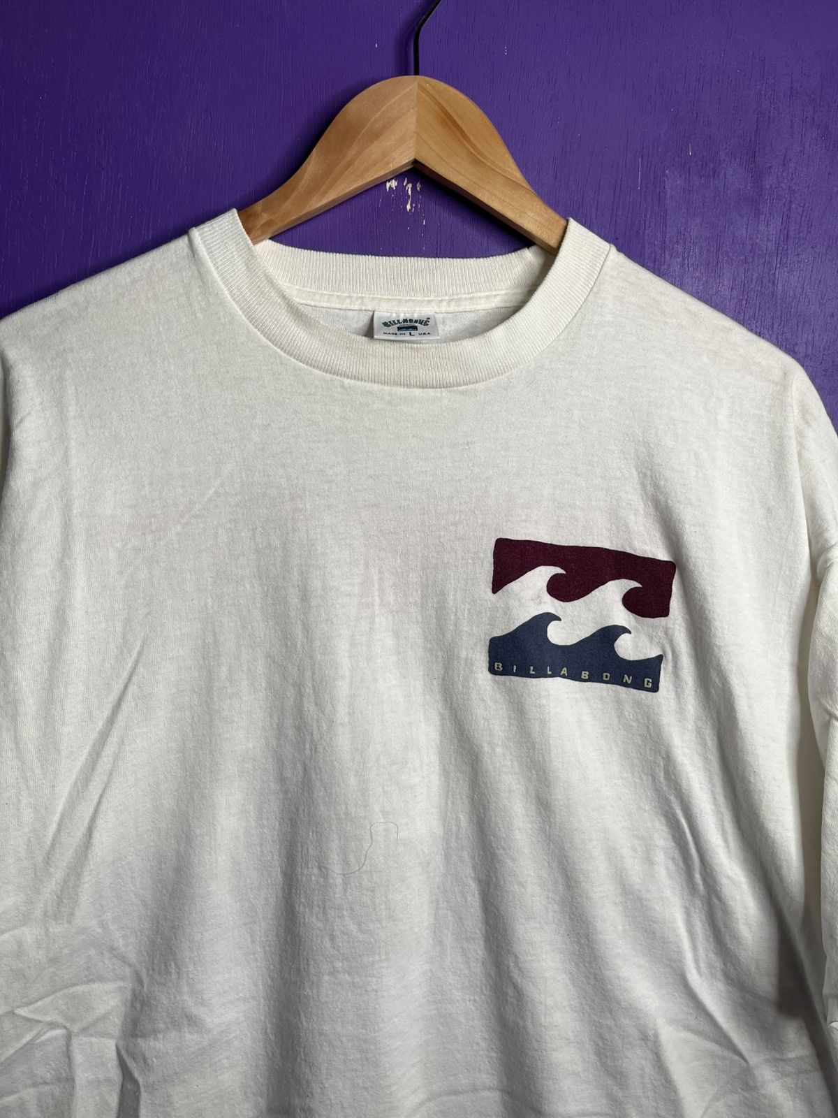 Billabong × Vintage Vintage 80s Billabong wave logo mullet tee Size US L / EU 52-54 / 3 - 3 Thumbnail