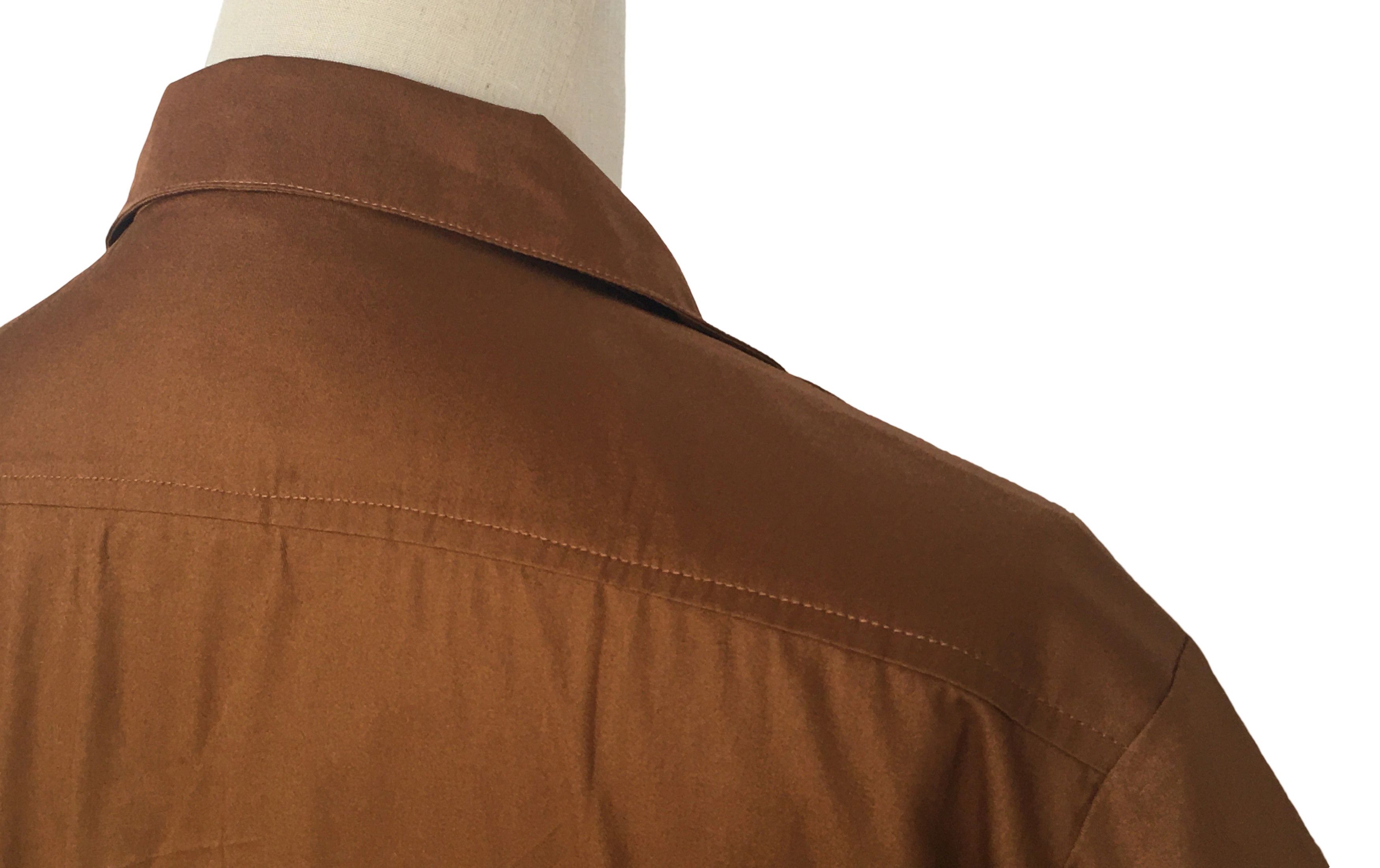 Other Brown Work Men Shirts Casual Short Sleeves Retro Shirts Size US XL / EU 56 / 4 - 5 Thumbnail