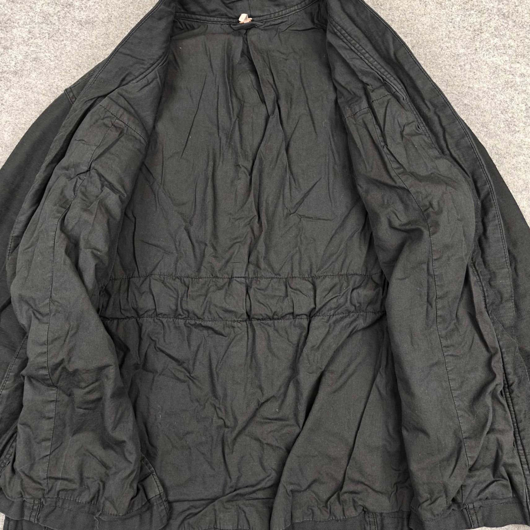 Free People Free People Jacket Womens Small Black Canvas Belted Pockets Open Front Size S / US 4 / IT 40 - 2 Thumbnail