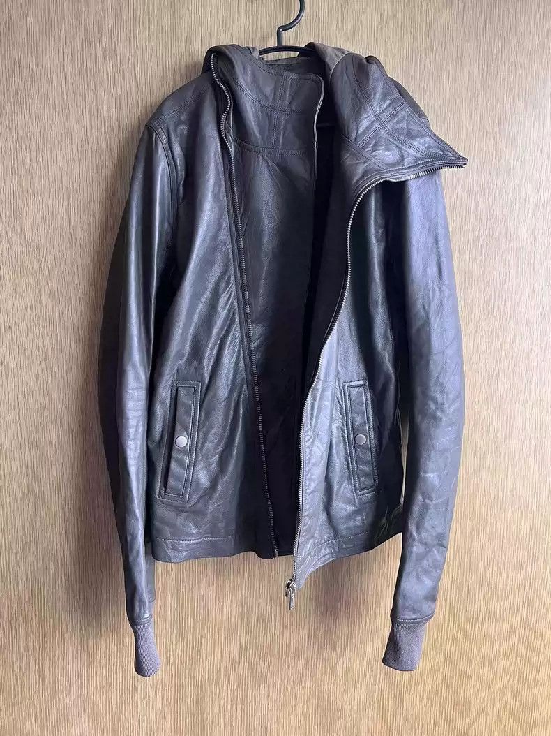 Rick Owens Rick Owens Main line ninja leather hoodie-2505 Size US L / EU 52-54 / 3 - 4 Thumbnail