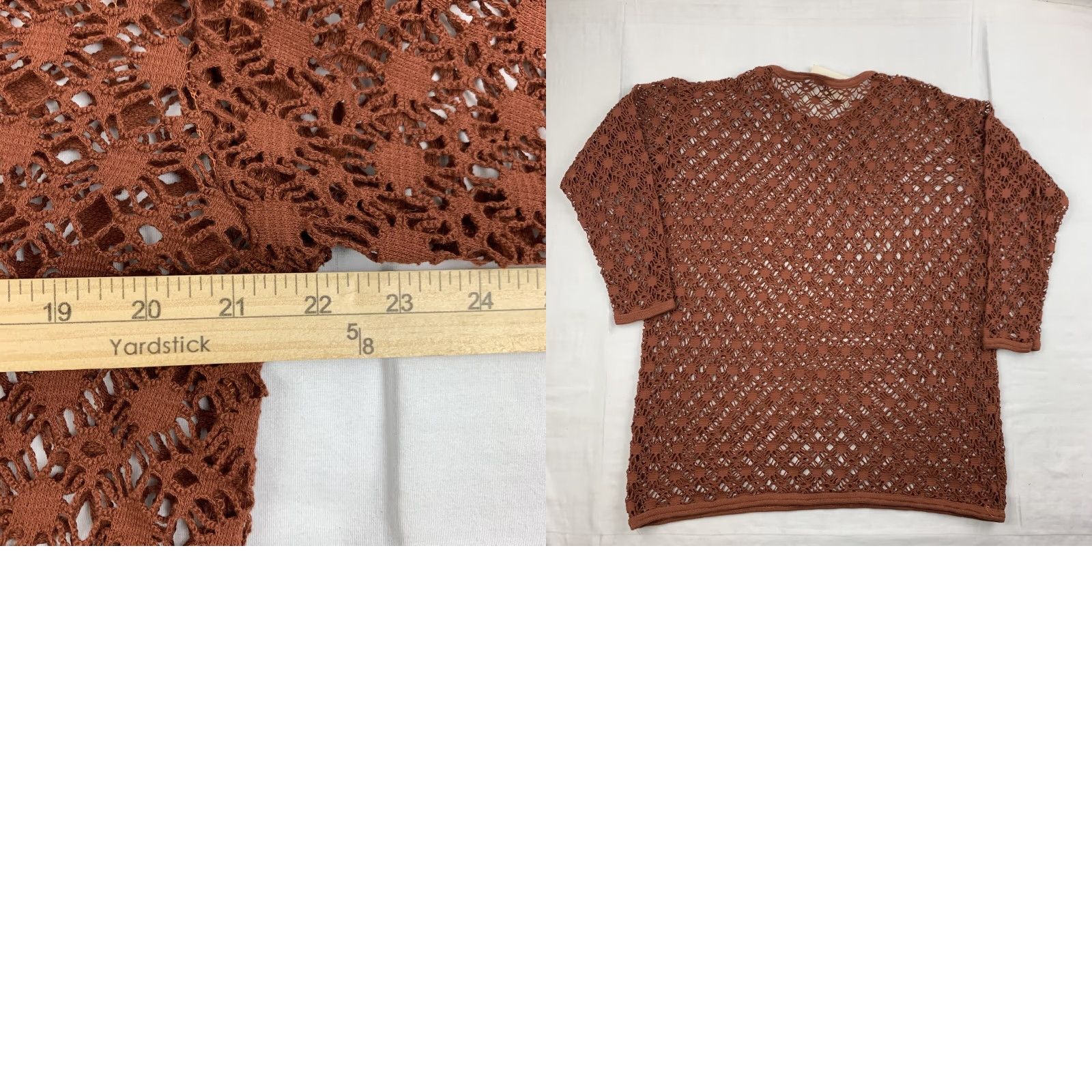 Vintage Vintage Pacific Connections Bathing Suit Cover Shirt Womens OSFM Brown 90s Beach Shirt Womens Brown 90s Pacific Connections Cover Up OSFM Vintage Size ONE SIZE - 8 Thumbnail
