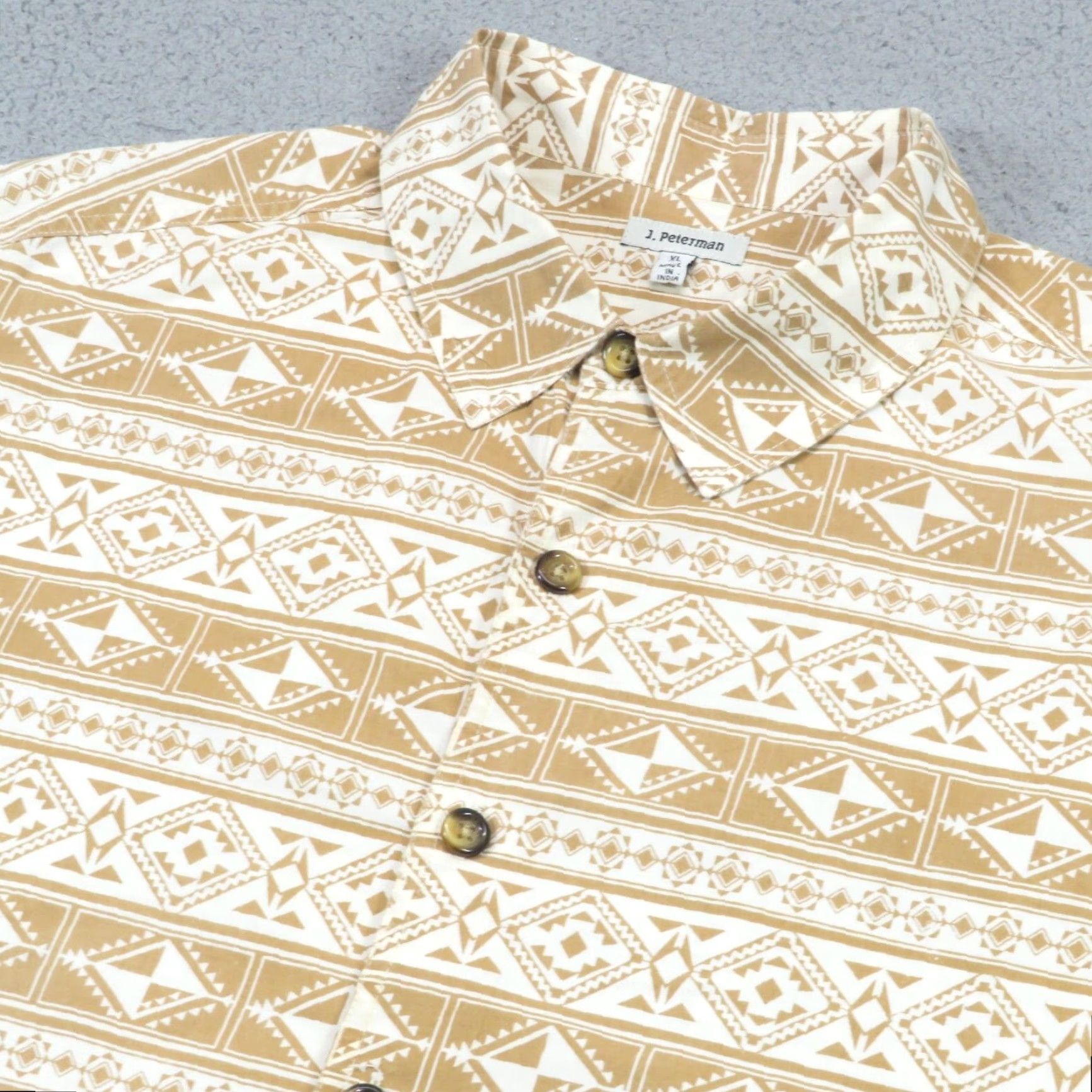 Vintage J. Peterman Shirt Men XL Aztec Tribal All Over Graphic Print Safari Collar Button Size US XL / EU 56 / 4 - 4 Thumbnail