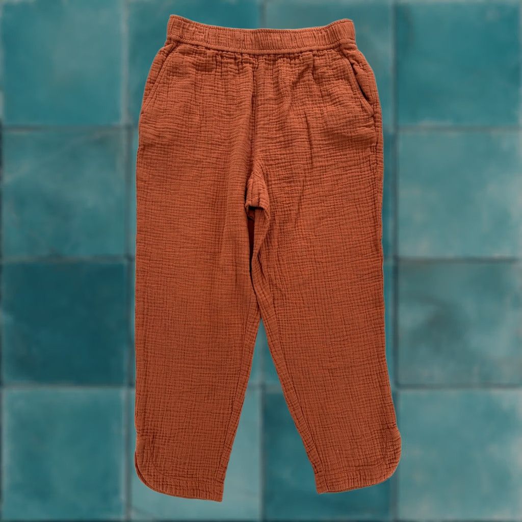 Madewell Madewell Orange Lightspun Pull-On High-Rise Tapered Pants Womens Small Gauze Size 28" / US 6 / IT 42 - 1 Thumbnail