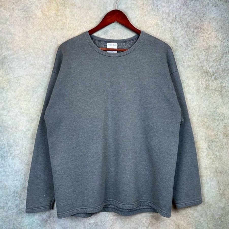 Jerzees × Vintage Vintage 90s Jerzees Blank Sweatshirt Sz L Gray Pullover Size US L / EU 52-54 / 3 - 1 Thumbnail