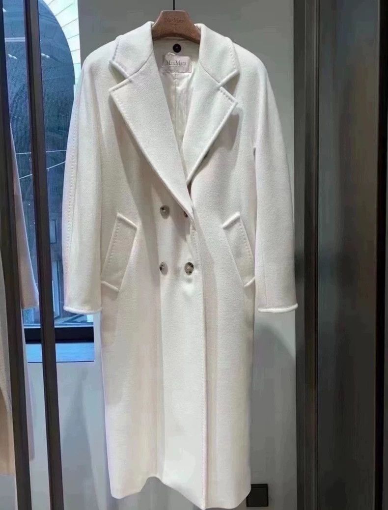 Max Mara Max Mara 101801 White Coat Size M / US 6-8 / IT 42-44 - 3 Thumbnail