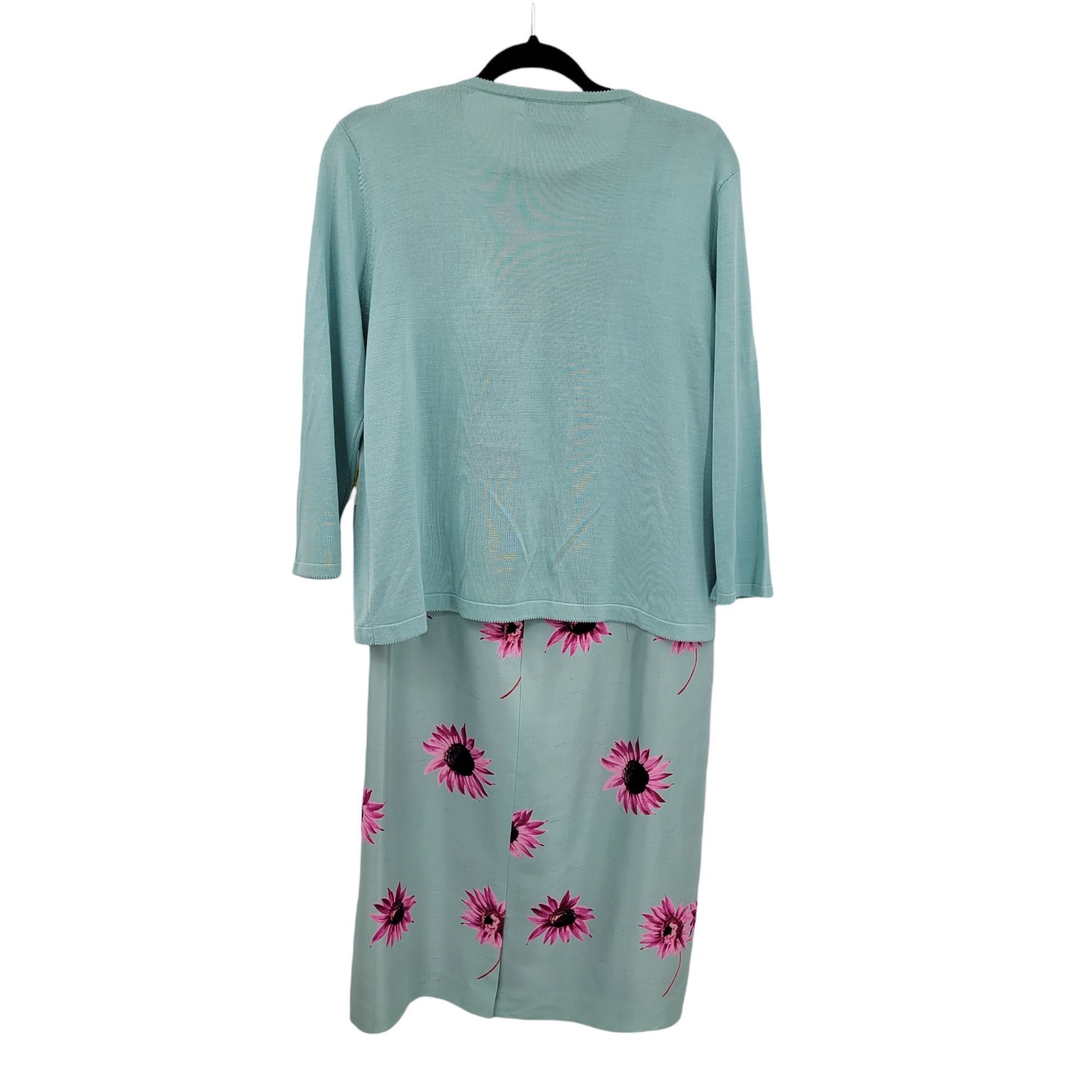 Donna Morgan Donna Morgan Silk 2pc Dress Set Sz 14 Pastel Floral Sleevele Size XL / US 12-14 / IT 48-50 - 12 Thumbnail