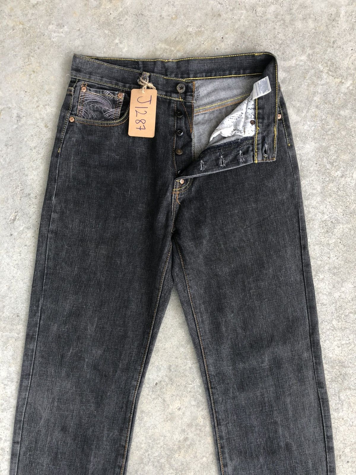RMC Jeans Red Monkey Company Embroidered Jeans Distressed Size US 30 / EU 46 - 3 Thumbnail