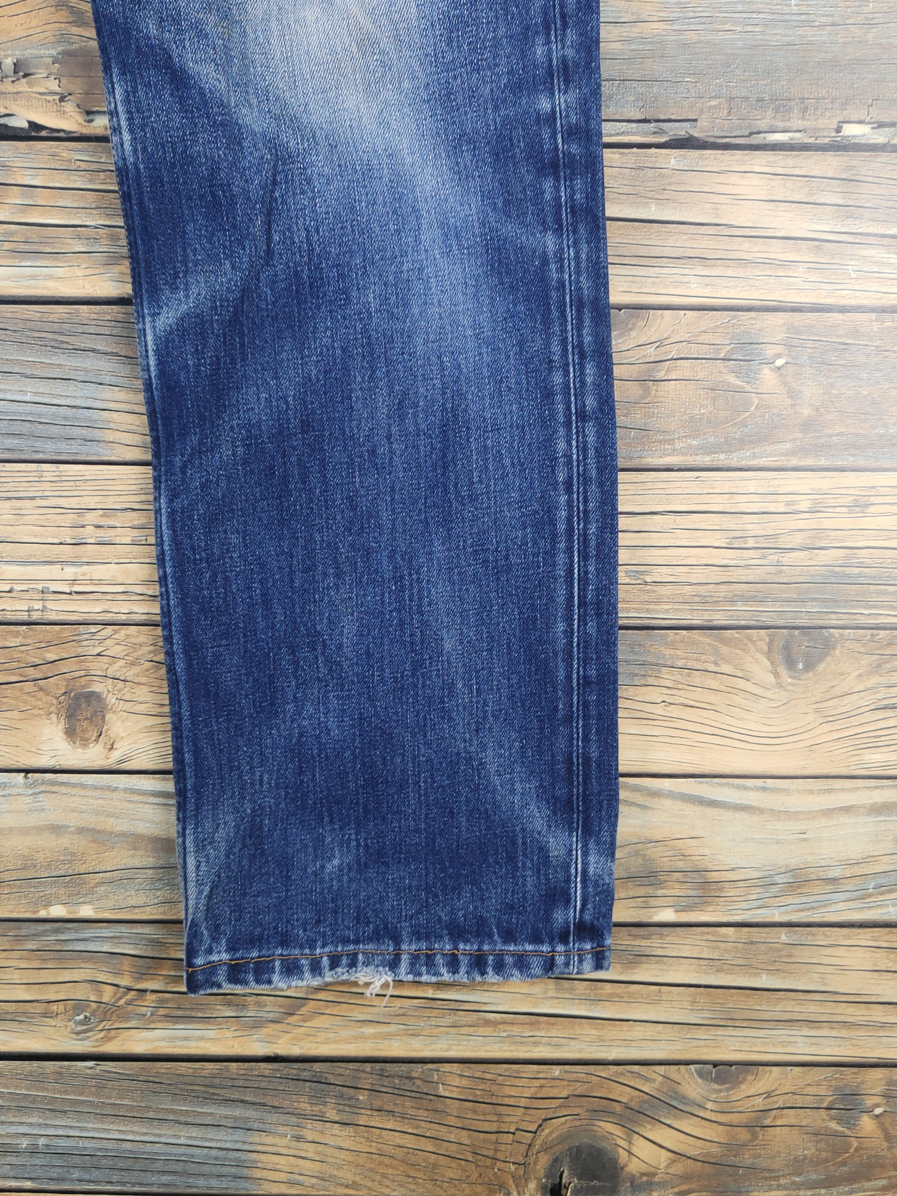 Levi's Vintage Levis 502 Redline Selvedge Faded Blue Jeans #W1323 Size US 33 - 6 Thumbnail