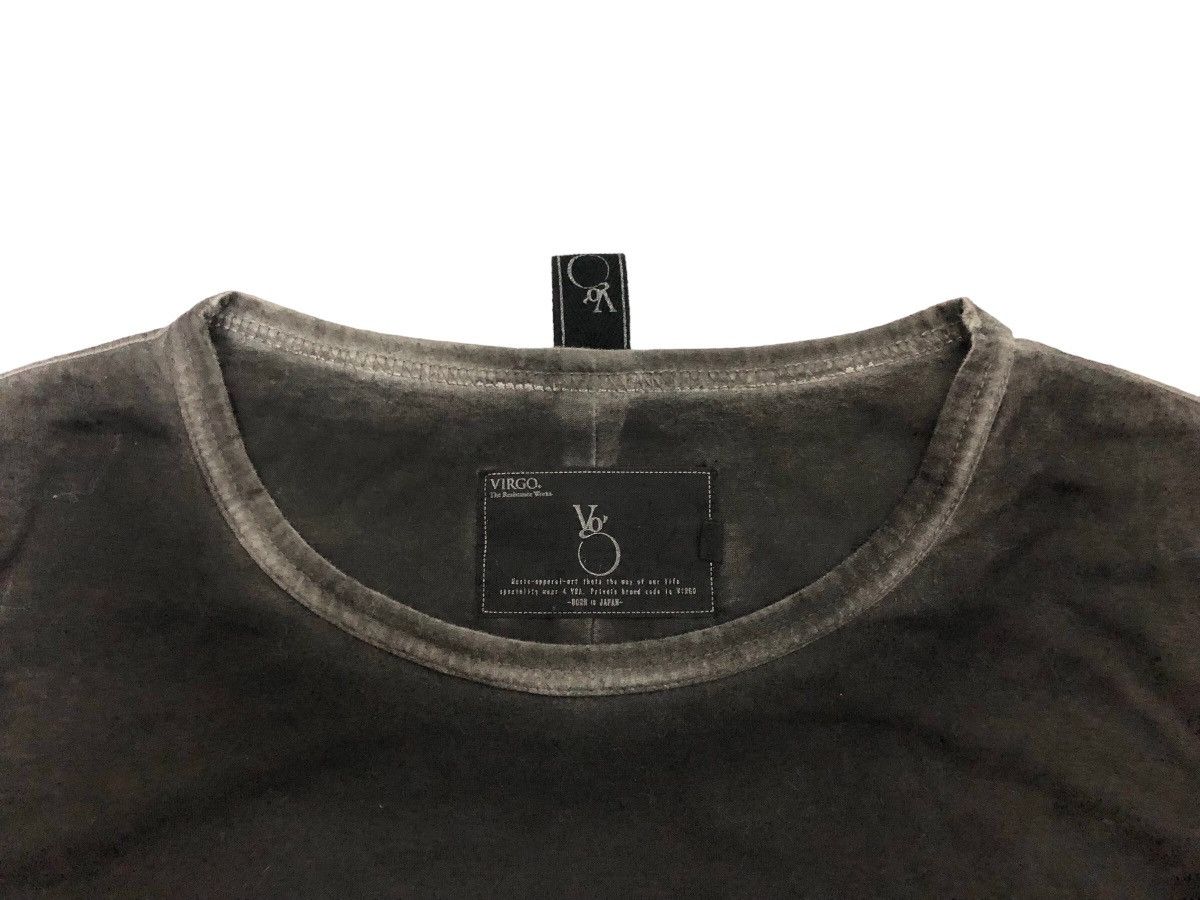 Japanese Brand GRAIL 🔥 VIRGO BLACK EDGES BLACK FADE RAW CUT DESIGN TOP TEE Size US M / EU 48-50 / 2 - 5 Thumbnail