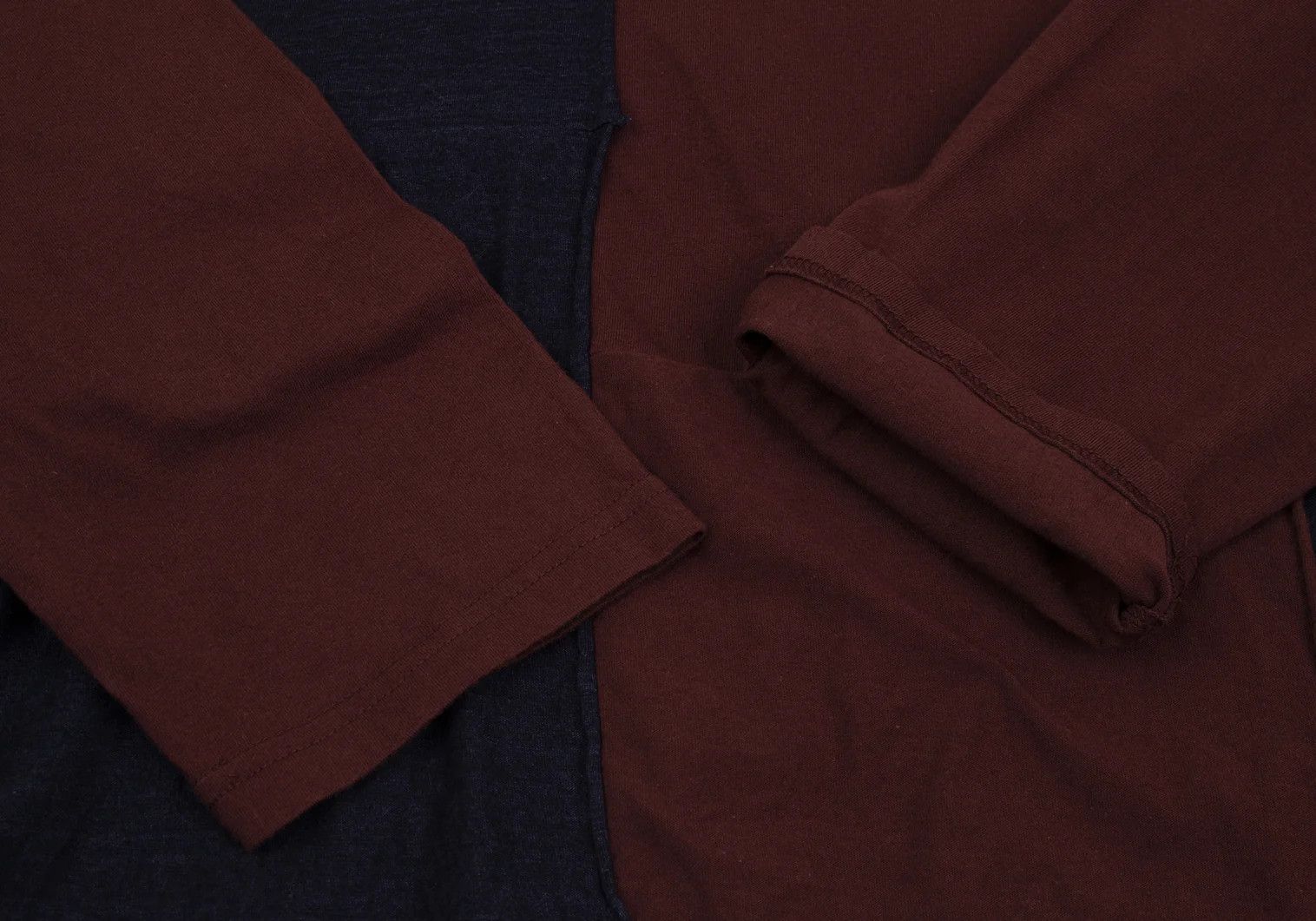 Yohji Yamamoto Outseam Panel Switching Cut Sew Top in Greige Wine Size US M / EU 48-50 / 2 - 5 Thumbnail