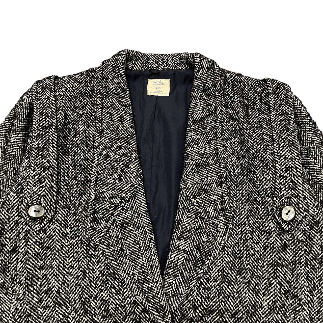 Issey Miyake Vintage 80's Shower Japanese Brand Wool Coat Size US M / EU 48-50 / 2 - 2 Thumbnail