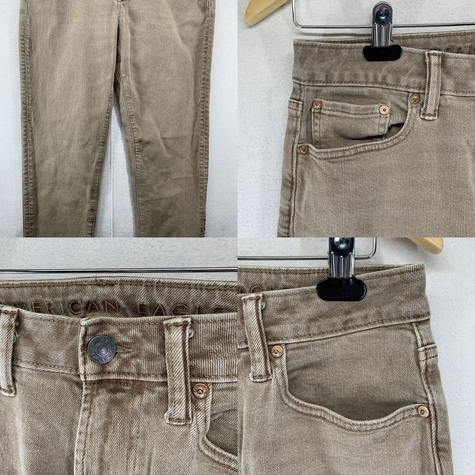 American Eagle Outfitters VINTAGE American Eagle Mens Jeans Straight Fit 29x31 Brown Cotton Blend Athletic Modern Size US 29 - 8 Thumbnail