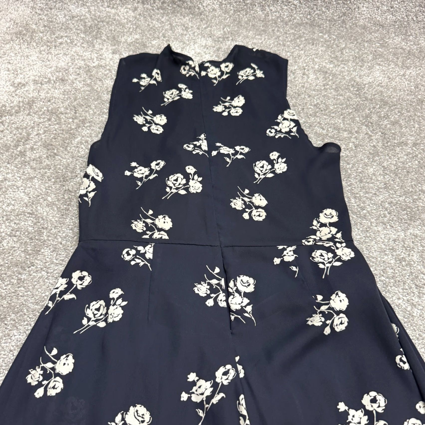 Vintage Honey Punch Jumpsuit Wide Leg Sleeveless Womens Small Navy Blue Floral Summer Size 28" / US 6 / IT 42 - 4 Thumbnail
